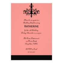 Chandelier Birthday Invitation invitations