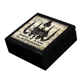 Chandelier Black Swirl Keepsake Jewellery Box giftbox