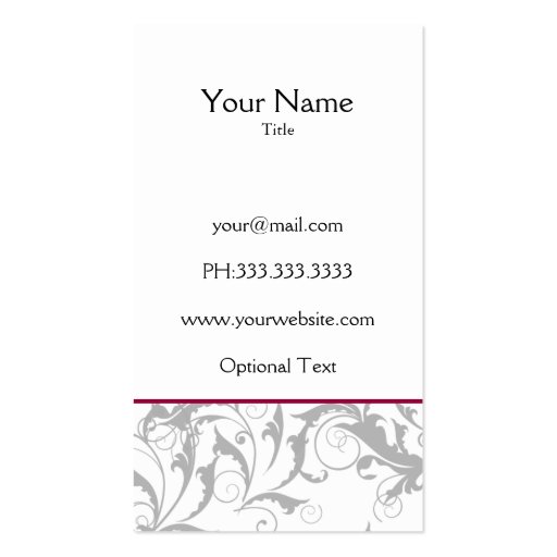 chandelier Chic Business Cards (back side)