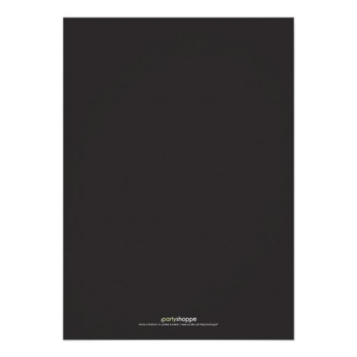 Chandelier Cocktail Party Invite (black/silver)
