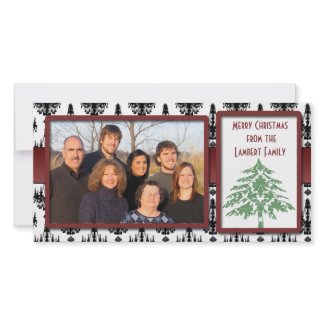 Chandelier Damask Green Damask Tree Photo Cards photocard