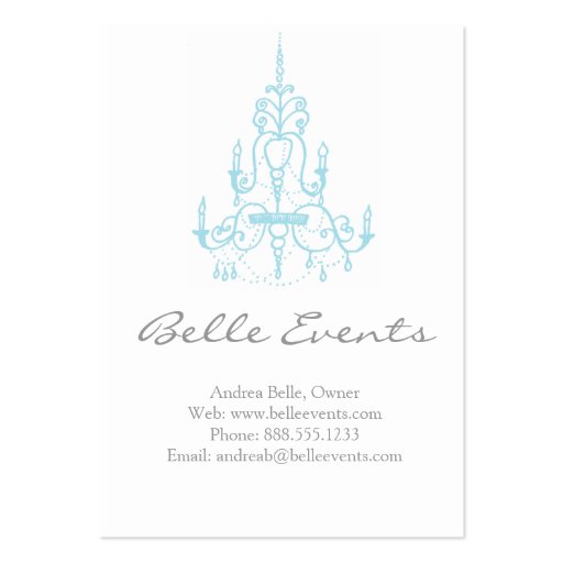 Chandelier Event Business Cards