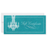 CHANDELIER GIFT CERTIFICATE RACK CARDS