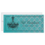 CHANDELIER GIFT CERTIFICATE RACK CARD TEMPLATE