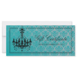 CHANDELIER GIFT CERTIFICATE RACK CARD TEMPLATE