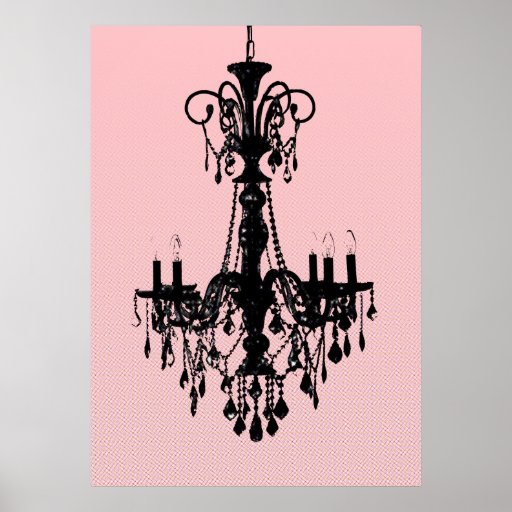 Chandelier & Pink Posters