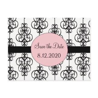 Chandelier Pink Save the Date Wedding Cards postcard