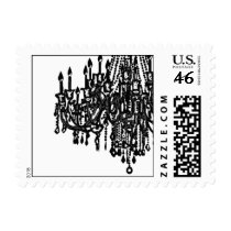 Chandelier Postage in Simple Stunning Black