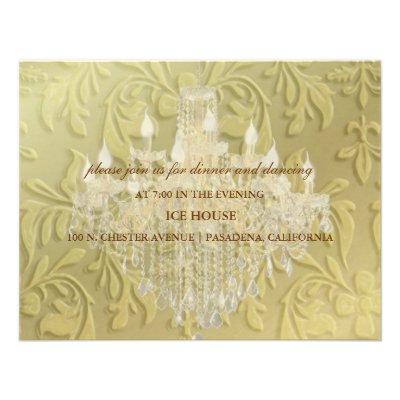 Chandelier,  reception cards custom announcements