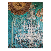 Chandelier Romance ~ Postcard
