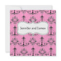 Chandelier Save The Date Announcement Back invitation