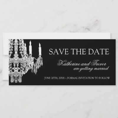 Chandelier Save the Date Wedding Invitation