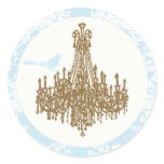 Chandelier Seals Round Stickers