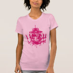 Chandelier silhouette pop art tee shirt