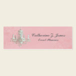 Chandelier Skinny Business Card - Pink business cards