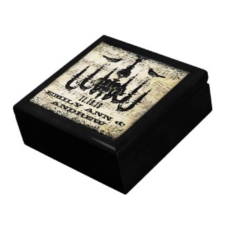 Chandelier Vintage Love Birds Musical Notes giftbox
