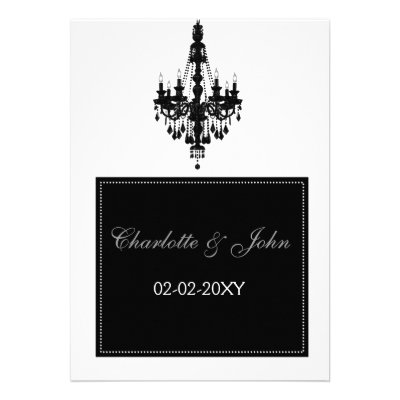 Chandelier  wedding invitation