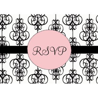 Chandelier Wedding RSVP Response Cards invitation