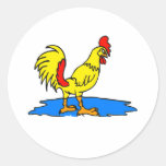 Chandler Chicken Round Stickers