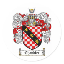CHANDLER FAMILY CREST -  CHANDLER COAT OF ARMS stickers