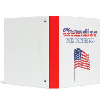 Chandler for Congress Patriotic American Flag 3 Ring Binders
