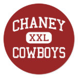 Chaney - Cowboys - High School - Youngstown Ohio Round Stickers
