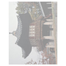 Changdok Palace in fall Letterhead Template