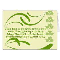 Change background color-Irish Blessing Card