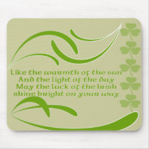 Change Background Color -Irish Blessing Mouse Pad