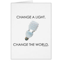Change Bulb Greeting Cards