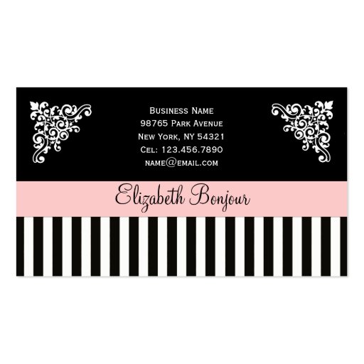 CHANGE COLOR French Boutique ~ Business Cards (back side)