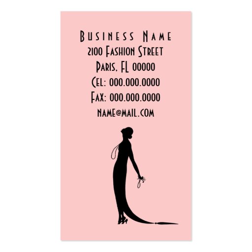 CHANGE COLOR Moi Fashion Plate ~ Business Card (back side)