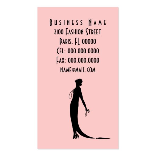CHANGE COLOR Moi Fashion Plate ~ Business Card (back side)