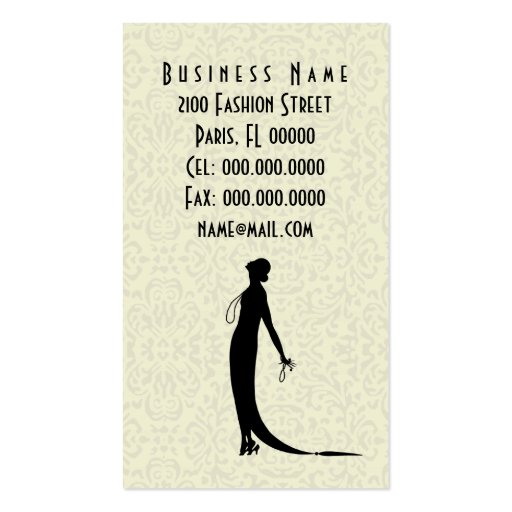 CHANGE COLOR Moi Fashion Plate ~ Business Card (back side)