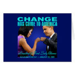 Change - Fist Bump (navy) Greeting Card