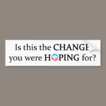 Change Hope Anti Obama Bumper Sticker bumper stickers
