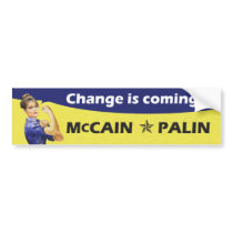 "Change is coming" McCain / Palin Republican Party Bumper Stickers