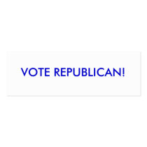"change is coming" McCain / Palin Republican Party Business Card