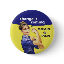 "change is coming" Mccain / Palin Republican Party buttons by spacedust "change is coming" Mccain / Palin Republican Party buttons