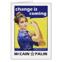 "change is coming" McCain / Palin Republican Party cards