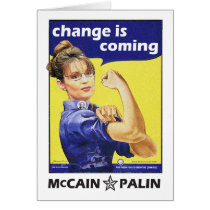 "change is coming" McCain / Palin Republican Party cards