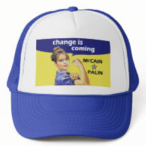 "change is coming" McCain / Palin Republican Party Mesh Hats