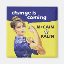 "change is coming" McCain / Palin Republican Party Magnets