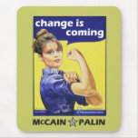 "change is coming" Mccain / Palin Republican Party Mouse Mat