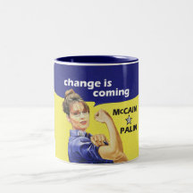 "change is coming" McCain / Palin Republican Party Mugs
