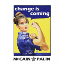 "Change is coming" McCain / Palin Republican Party t-shirts