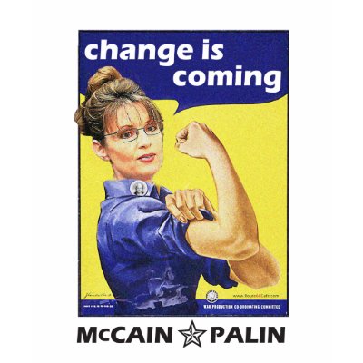 "Change is coming" McCain / Palin Republican Party Tee Shirts by spacedust
