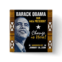 Change is Here! (Kente) Pinback Button