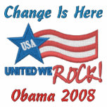 Change Is Here, Obama 2008 Embroidered Shirt