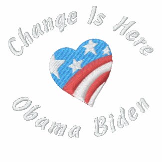Change Is Here, Obama Biden embroideredshirt